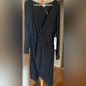 Nine Britton Black Long Sleeved Cocktail Dress